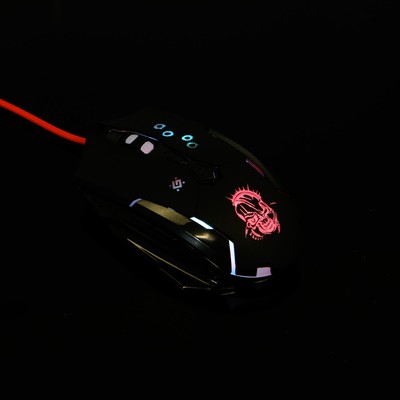 Мышь Defender Killer GM-170L, игровая, проводная, оптическая, 7 кнопок, 3200 dpi, чёрная