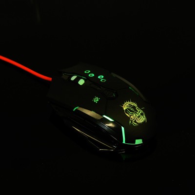 Мышь Defender Killer GM-170L, игровая, проводная, оптическая, 7 кнопок, 3200 dpi, чёрная
