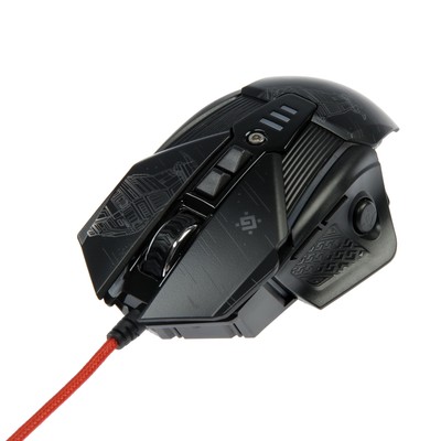 Мышь Defender sTarx GM-390L, игровая, проводная, оптическая, 8 кнопок, 3200 dpi, чёрная
