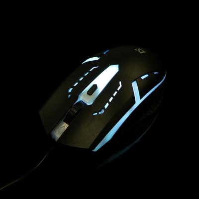 Мышь Defender Flash MB-600L, проводная, оптическая, подсветка, 4 кнопки, 1200 dpi, чёрная