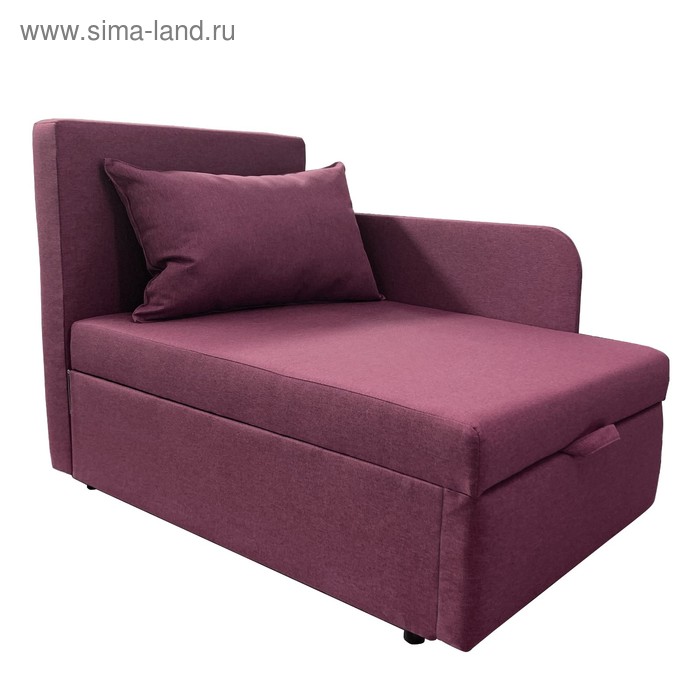 Диван кушетка NEXT NICE, со спальным местом 750×1950 мм, рогожка WINE - Фото 1