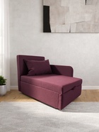 Диван кушетка NEXT NICE, со спальным местом 750×1950 мм, рогожка WINE - Фото 4