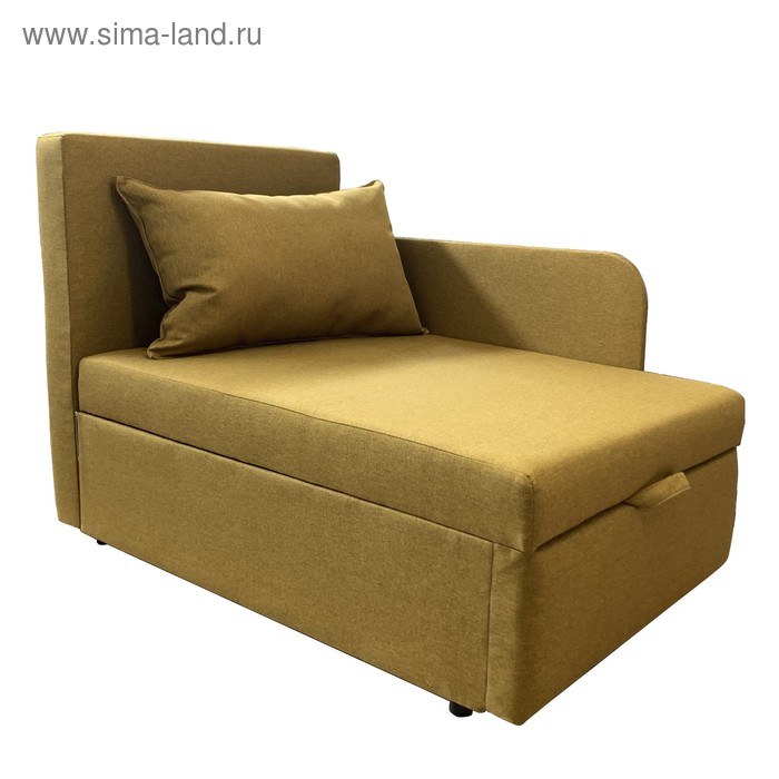 Диван кушетка NEXT NICE, со спальным местом 750×1950 мм, рогожка Mustard - Фото 1