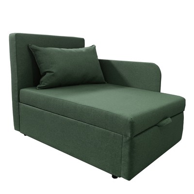 Диван кушетка NEXT NICE, со спальным местом 750×1950 мм, рогожка FOREST