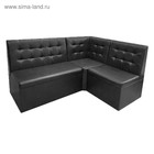 Кухонный уголок «АЛЕКС», экокожа, 1630×500×950 мм, TEOS BLACK - Фото 1