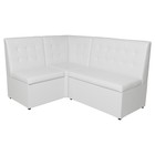 Кухонный уголок «АЛЕКС», экокожа, 1630×500×950 мм, TEOS WHITE - Фото 2