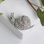 Брошь «Улитка» спираль, цвет белый в серебре - Фото 2