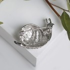 Брошь «Улитка» спираль, цвет белый в серебре - Фото 3