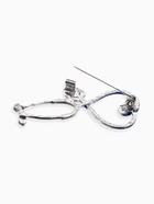 Брошь «Стетоскоп» сердце, синяя в серебре - Фото 3