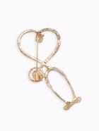 Брошь «Стетоскоп» сердце, чёрная в золоте - Фото 3