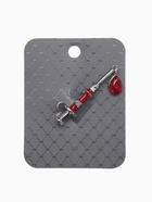 Брошь «Шприц» медицинский, красная в серебре - Фото 5