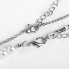 Кулон «Цепь» дорожка жемчуга, цвет белый в серебре, 45 см - Фото 2