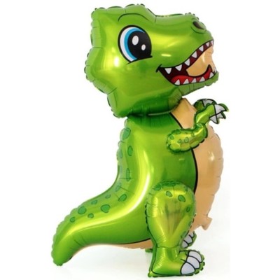 Шар фольгированный 30" «Маленький динозавр», ходячий, цвет зелёный