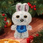 Набор для творчества. Аппликация пайетками «Зайка» 14,2 х 7,4 х 6,5 см + 3 цвета пайеток, в пакете - Фото 1