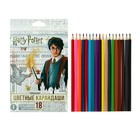 Карандаши цветные 18 цветов "Гарри Поттер", заточенные, картонная коробка, европодвес - Фото 6