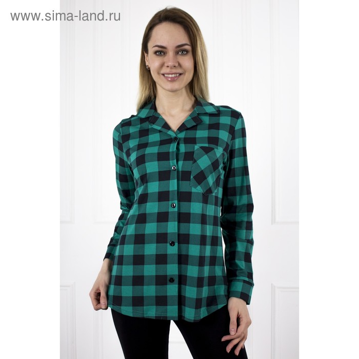 Рубашка женская «Стиль», цвет зелёный, размер 42 - Фото 1