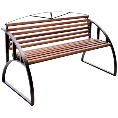 Парковая скамейка "Модерн" для дачи и сада, 1.58х0.8х1 м, деревянная, металлический каркас