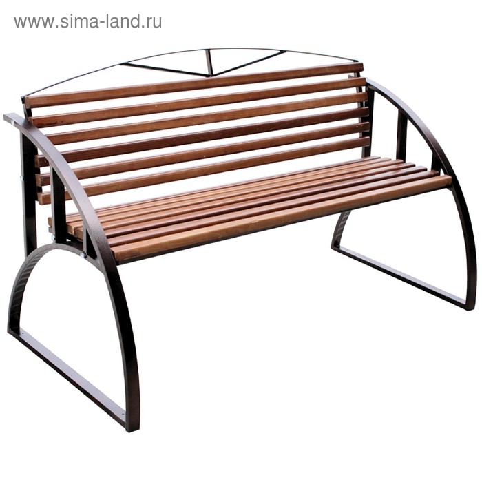 Скамейка садовая «Модерн», 158×80×100 см, деревянная, металлический каркас - Фото 1
