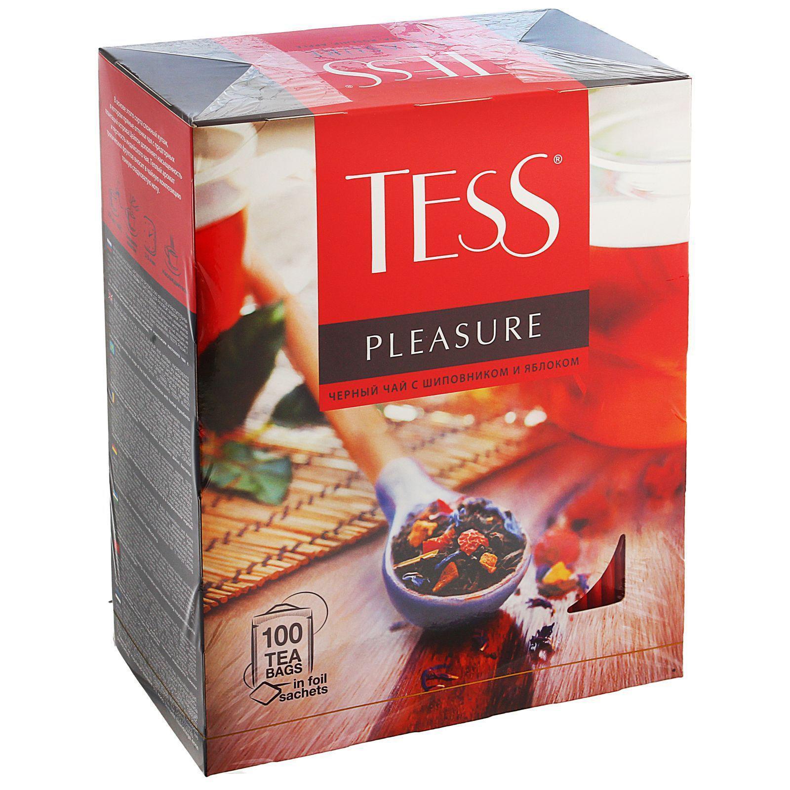 Чай черный TESS 100п*1,5г/Pleasure/тропические фрукты/Орими Трейд ...