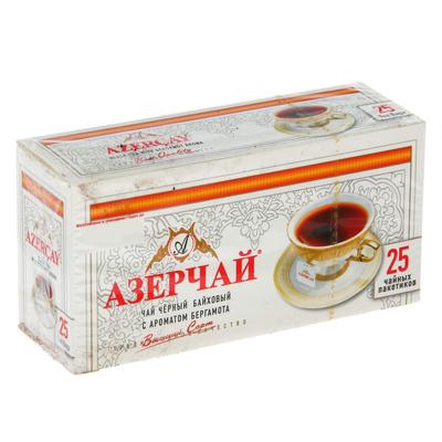 Чай чёрный байховый "Азерчай" с ароматом бергамота, 25 х 2 г