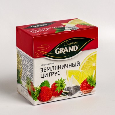 Чай черный Grand Supreme земляничный цитрус  20п*1,8г