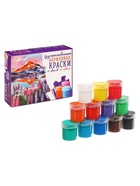 Краска акриловая, набор 12 цветов × 20 мл, Calligrata, художественная, морозостойкая, в картонной коробке - Фото 3