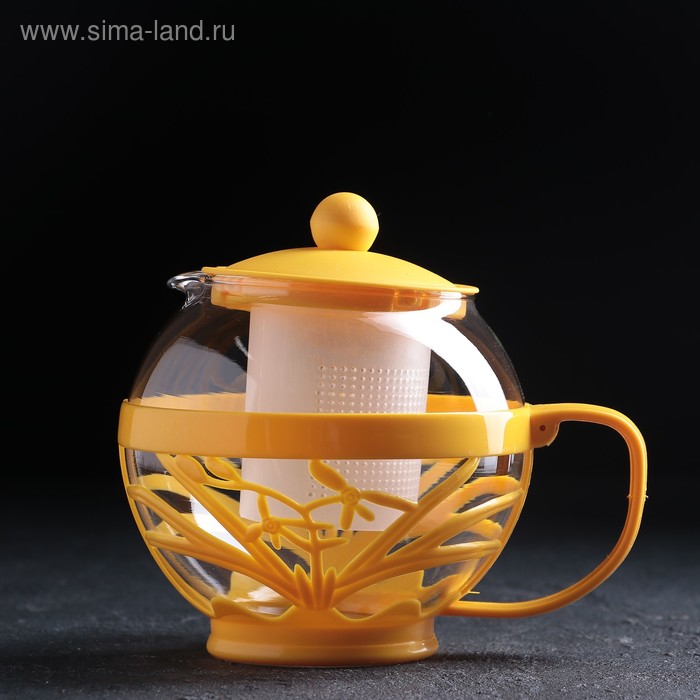 Чайник заварочный 750 мл, цвет жёлтый - Фото 1