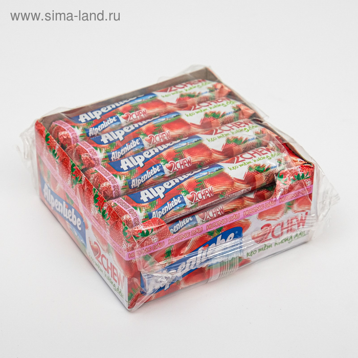 Жевательные конфеты Alpenlibe с клубничным вкусом, 24,5 г - Фото 1