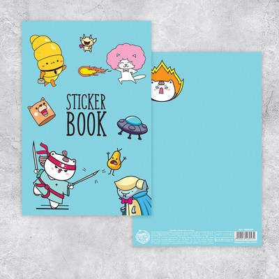 Наклейки детские в стикербуке Korean style, 10 листов, 14 х 21 см