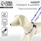 Поводок «Мур! Мур!» 120 см, шлейка 24-34×1 см - Фото 1