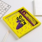 Набор Gorilla, скетчбук A6 + бумажные ручки 3 шт, 18,2 х 19,5 см - фото 21065194