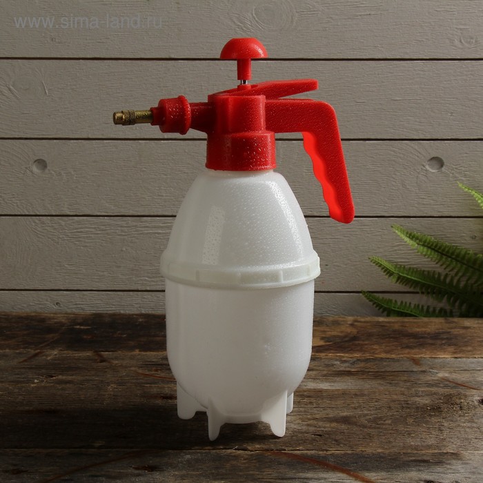 Опрыскиватель помповый, 0.8 л, красная ручка, металлический наконечник, Greengo - Фото 1