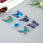 Наклейка пластик голография "Бабочки" МИКС 22х13 см - Фото 4