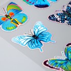 Наклейка пластик голография "Бабочки" МИКС 22х13 см - Фото 5