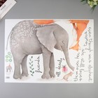 Наклейка пластик интерьерная "Слон, лисица и мышь" 50х70 см - фото 6295513