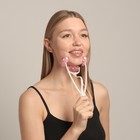 Массажёр для лица и шеи «Трезубец», 23 × 5 × 2,5 см, цвет белый/розовый - Фото 3