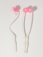 Массажёр для лица и шеи «Трезубец», 3 ролика, 23×5×2.5 см, белый, розовый - Фото 5