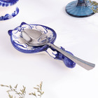 Подложка гжель «Кот», бело-синий,керамика, - Фото 3