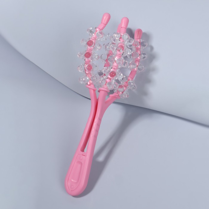 Массажёр для плеч, 22 × 8,5 × 6,5 см, цвет розовый 12715