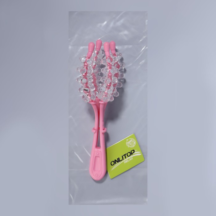 Массажёр для плеч, 22 × 8,5 × 6,5 см, цвет розовый 12715