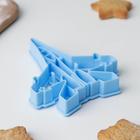 Форма для печенья «Самолёт», вырубка, штамп, цвет микс - Фото 2