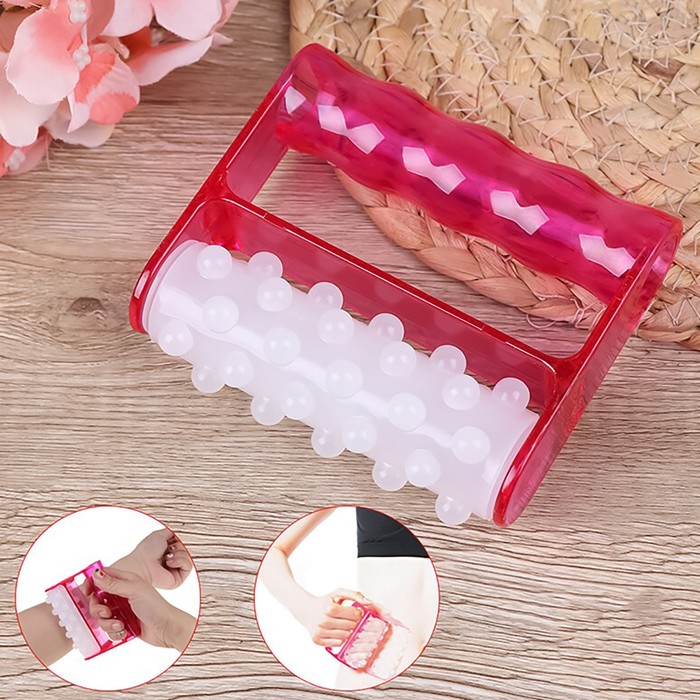 Массажёр антицеллюлитный, 9 × 8 × 3 см, цвет белый/розовый 12716