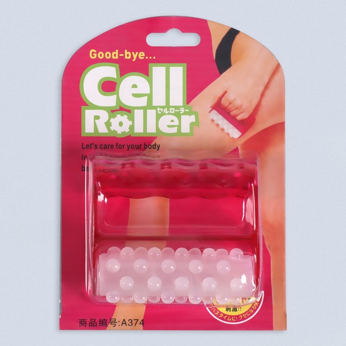 Массажёр антицеллюлитный, 9 × 8 × 3 см, цвет белый/розовый 12716