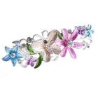 Заколка-автомат для волос эмаль бабочка васильки микс - Фото 1