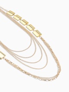 Набор 2 предмета: серьги, бусы «Унисон» прямоугольники, цвет золото, 80 см - фото 60784555