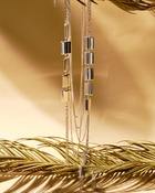 Набор 2 предмета: серьги, бусы «Унисон» прямоугольники, цвет серебро, 80 см - Фото 8