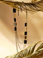 Набор 2 предмета: серьги, бусы «Унисон» прямоугольники, чёрный в золоте, 80 см - Фото 13