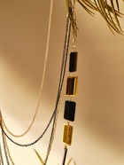 Набор 2 предмета: серьги, бусы «Унисон» прямоугольники, чёрный в золоте, 80 см - Фото 10