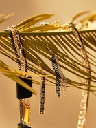 Набор 2 предмета: серьги, бусы «Унисон» прямоугольники, чёрный в золоте, 80 см - Фото 4