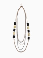 Набор 2 предмета: серьги, бусы «Унисон» прямоугольники, чёрный в золоте, 80 см - Фото 2